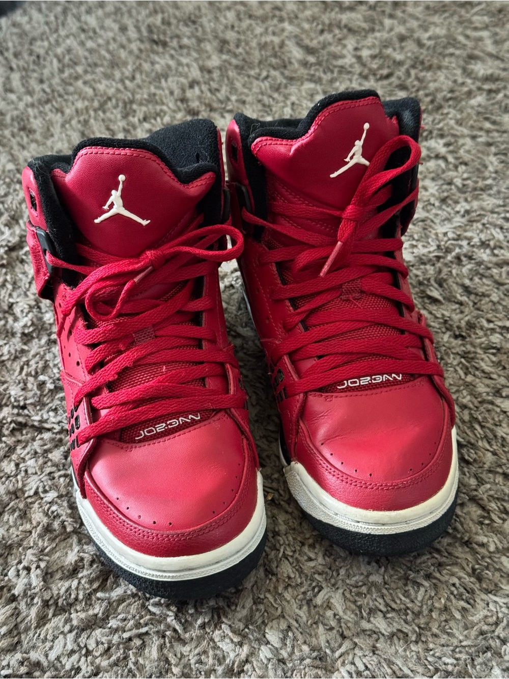 Air Jordan SC-3s Red and Black High-Top Sneakers